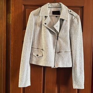 Banana Republic Cropped Moto Jacket Size 10 EUC